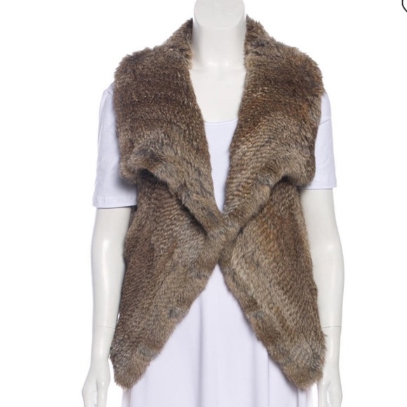 Calypso St Barth Kiesza Rabbit Fur Vest Sz S NWT - Picture 1 of 10